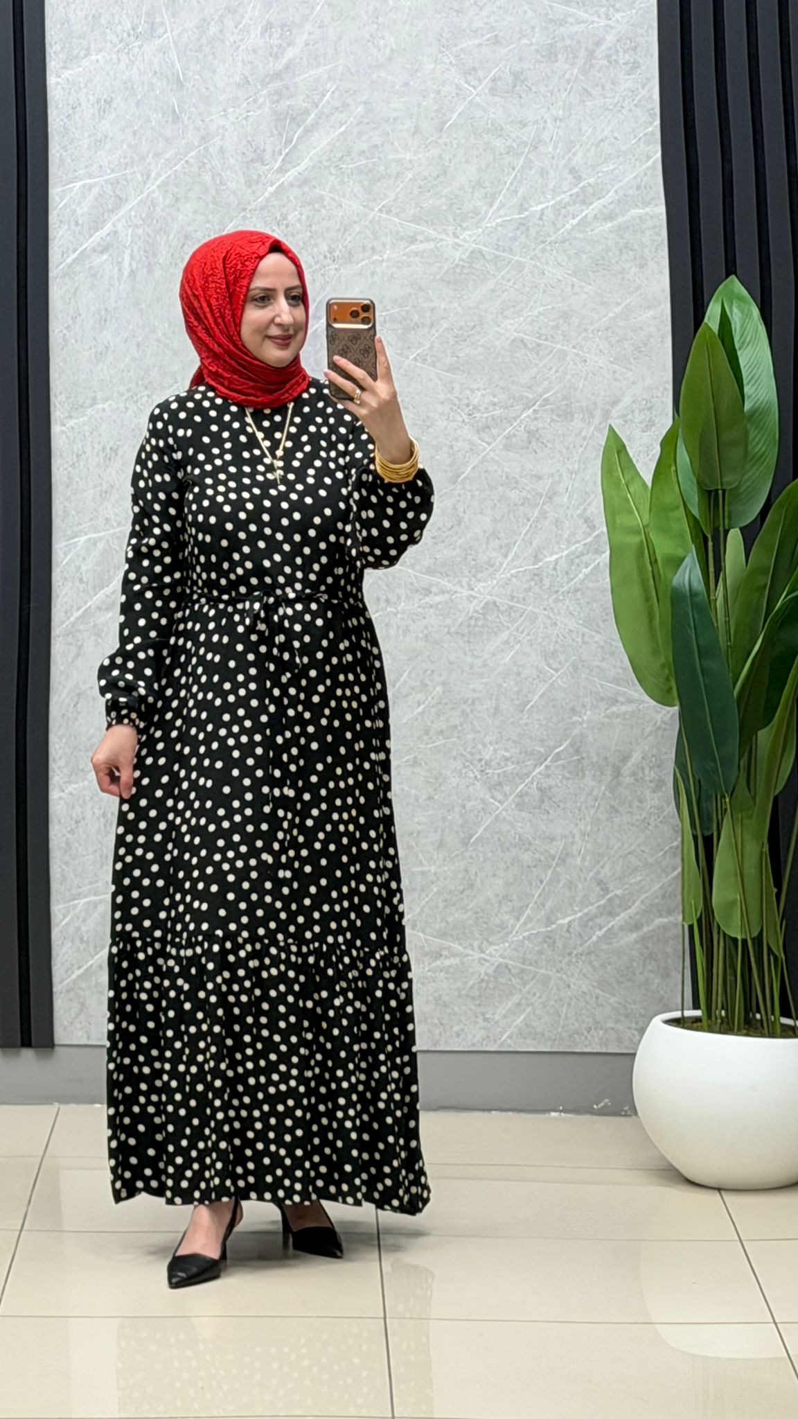 Armine Trend Puantiye Elbise / Kod 26YT914