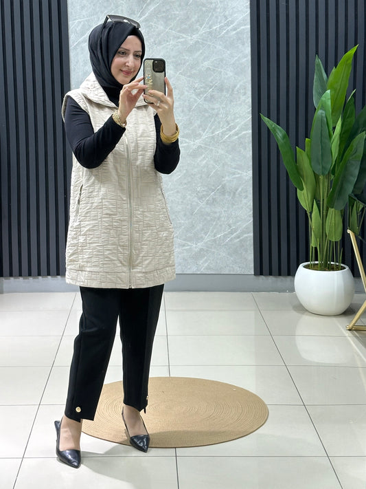 Armine kapitone yelek