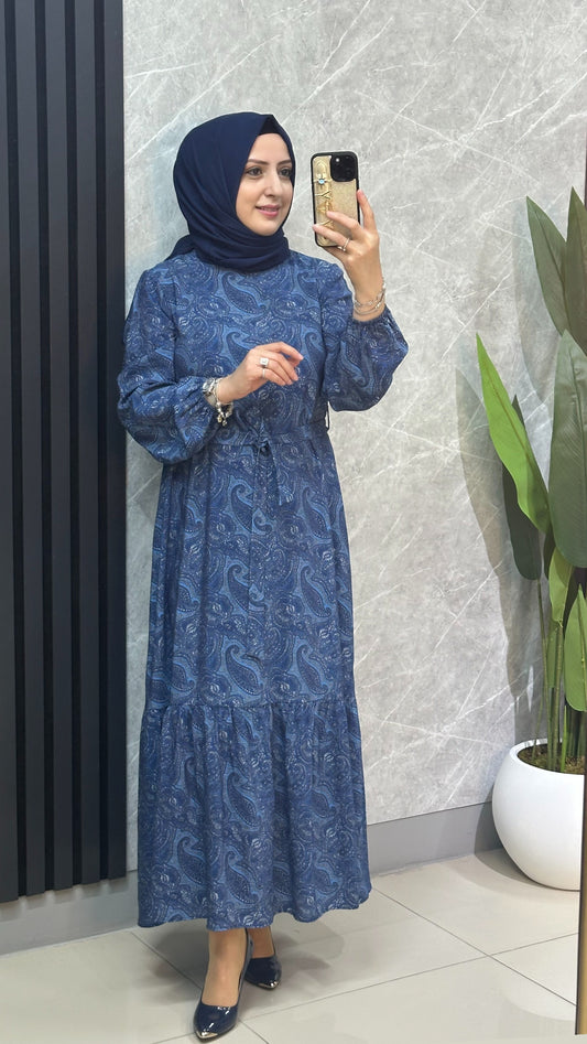 Armine trend etnik desenli elbise 35YT935