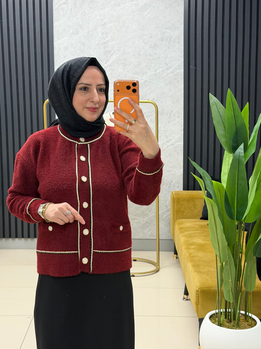 Angora etek üstü çeket kazak 251439