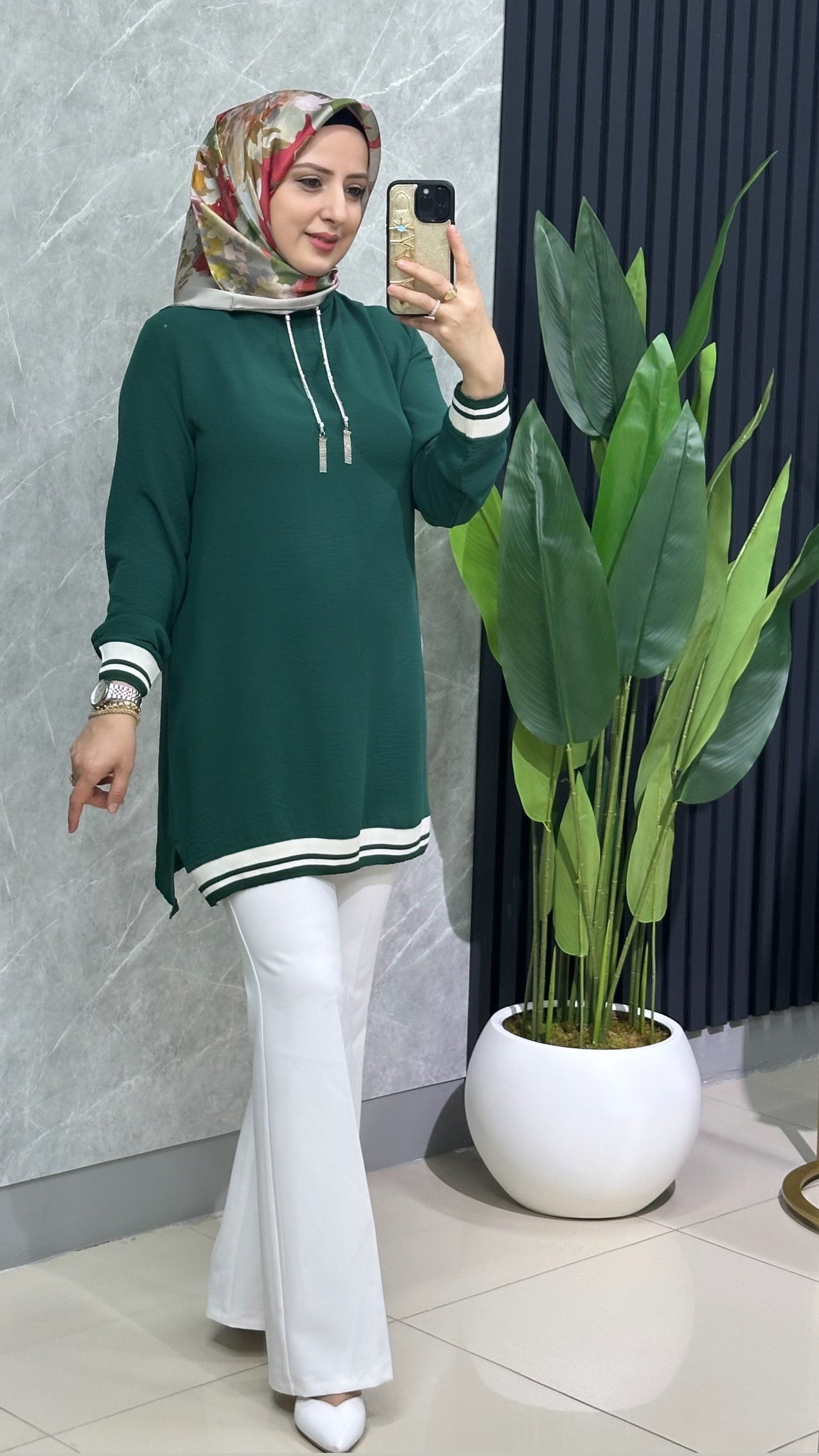 Ayrobin kumaş tunik
