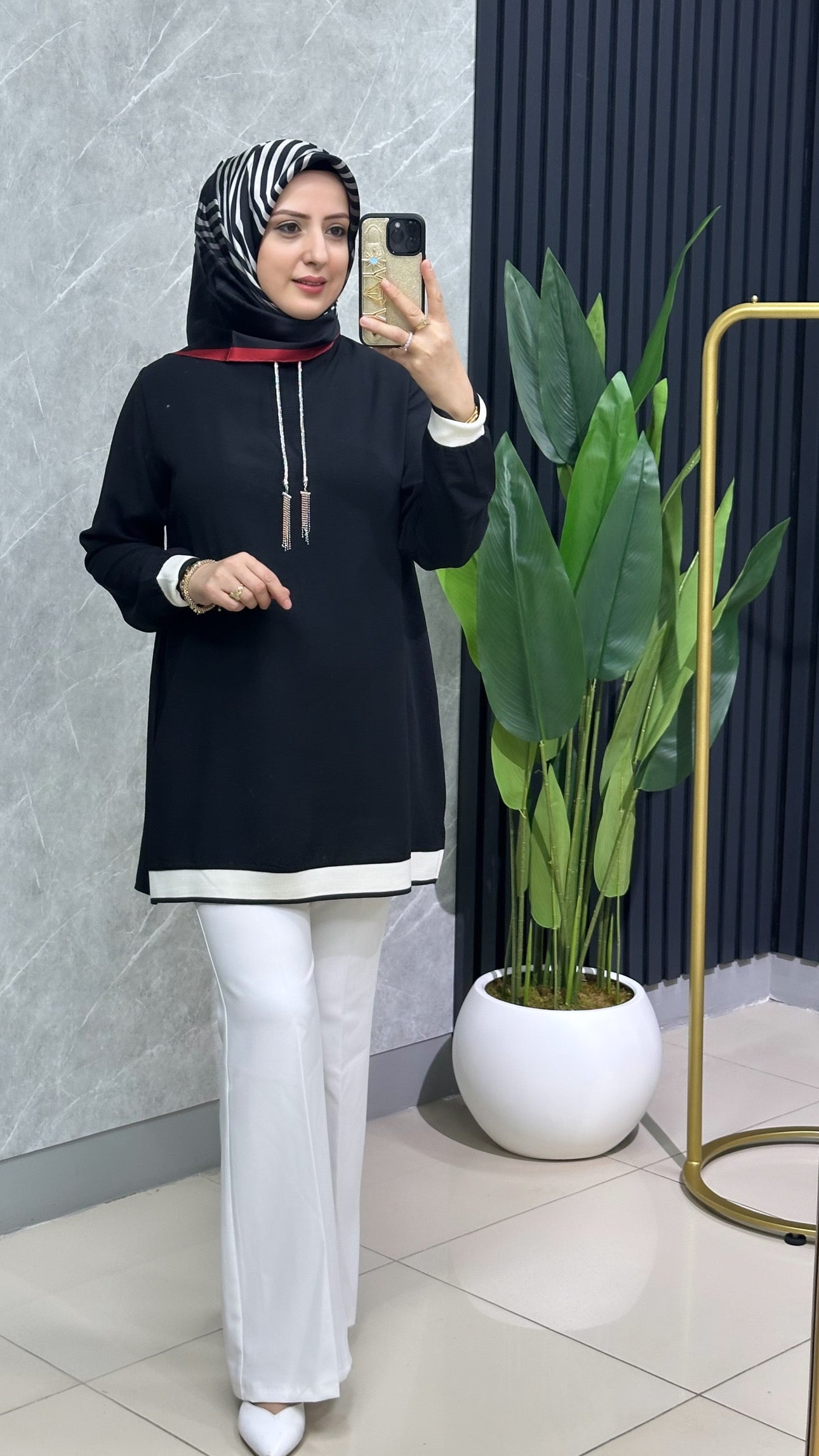 Ayrobin kumaş tunik