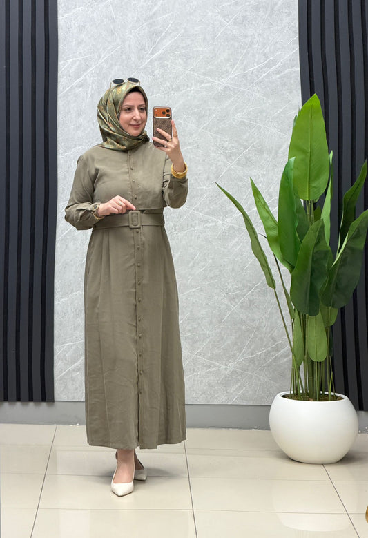 Armine Trend cepken detaylı kemerli elbise kod: 26YT909