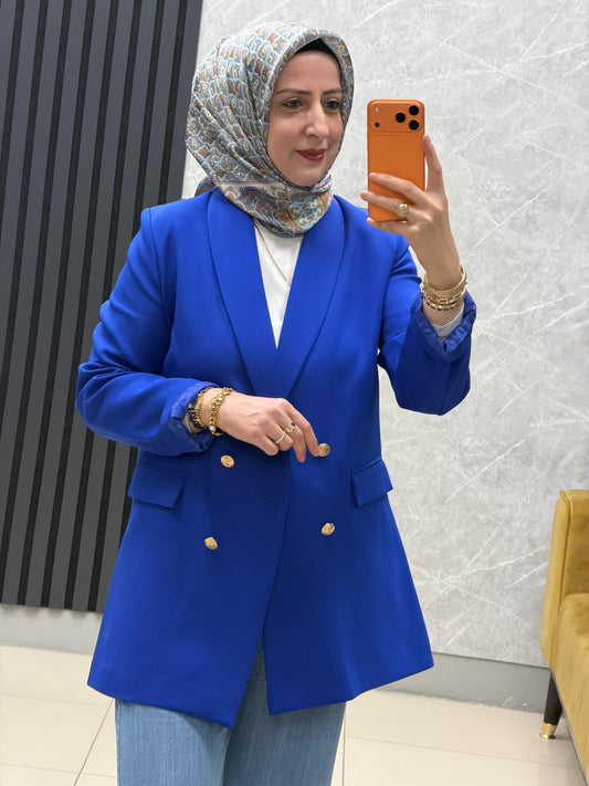 Noshe gold düğmeli astarlı blazer Kod:1979