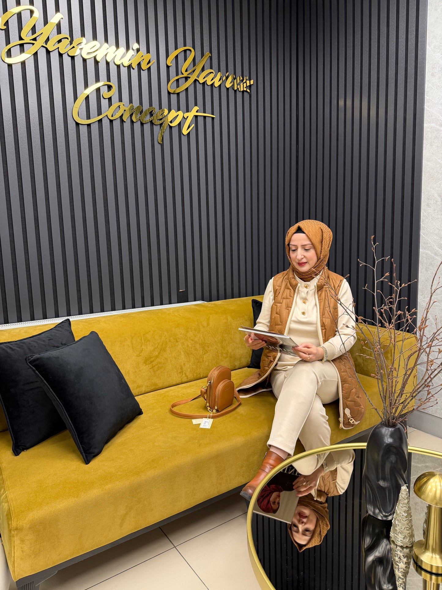 Pureva modal kapitone yelek 3lu takim 2474