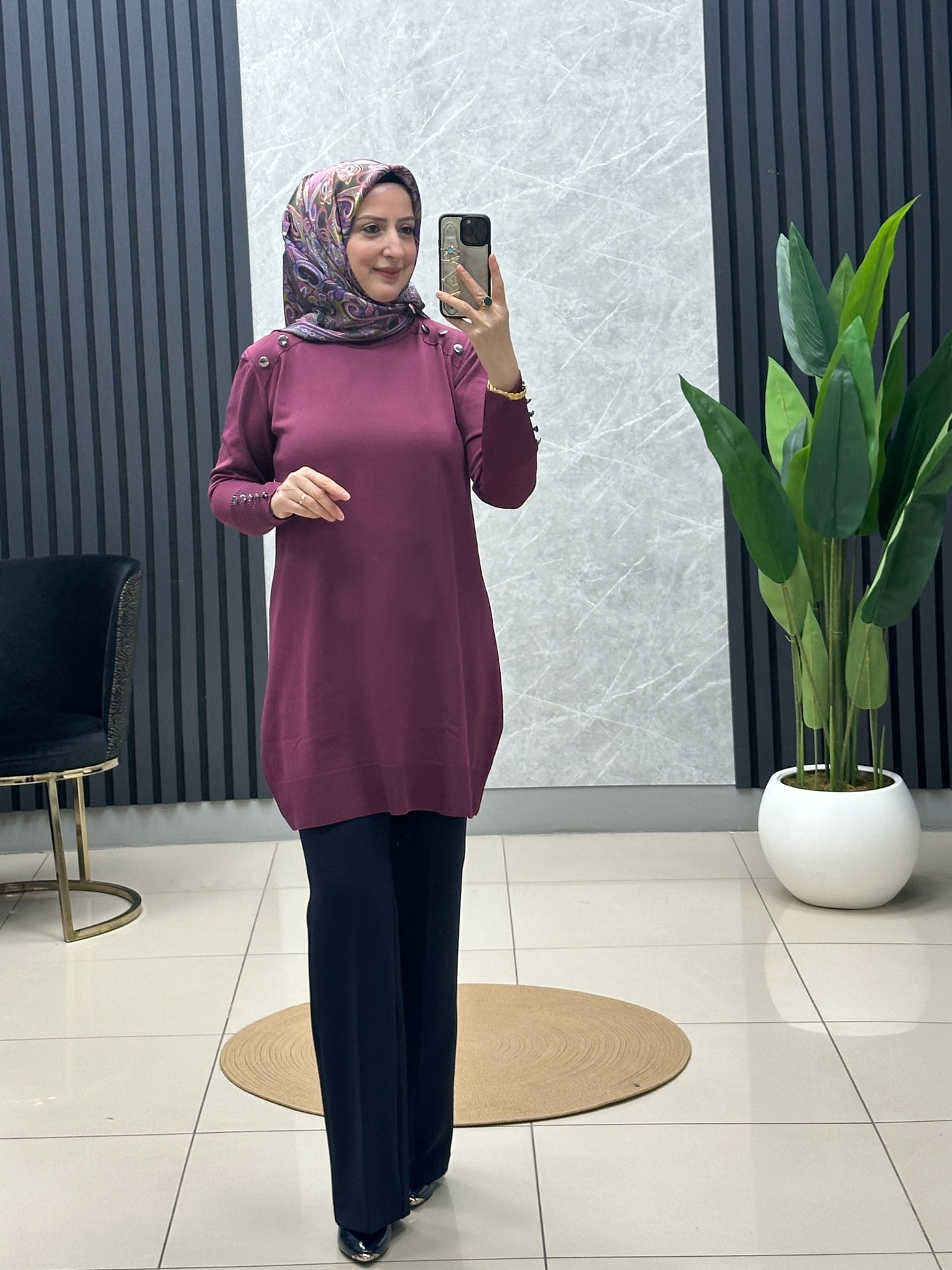 Soğuk iplik merserize tunik