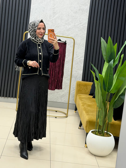 Armine deri kraş etek 25KT114