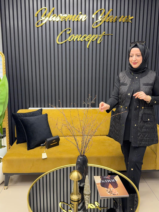 Pureva kapitone pufy 3 takım