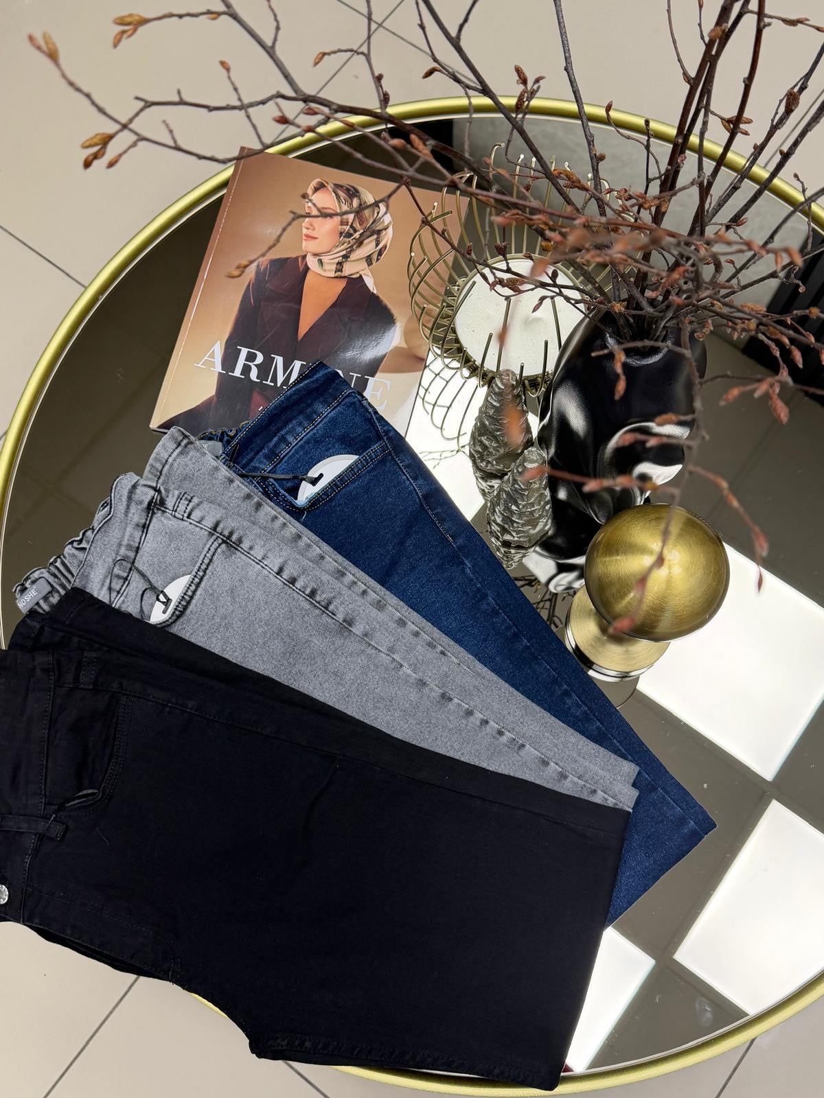 Noshe İspanyol paça kot pantolon 4609