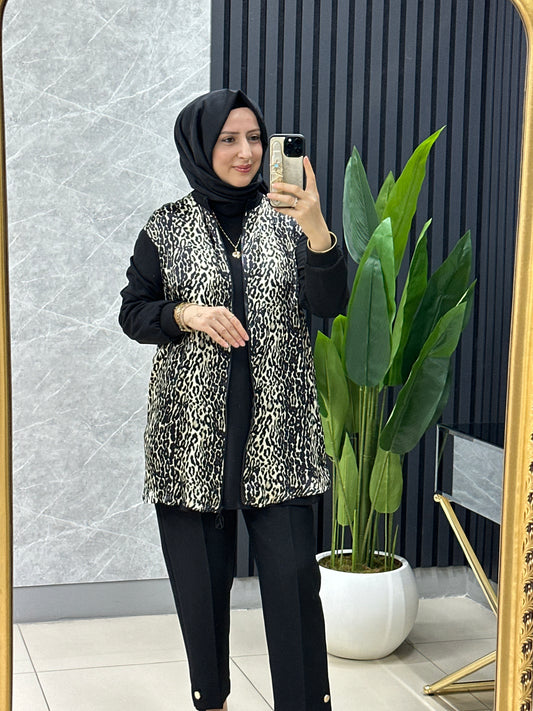 Armine leopar desen Çeket