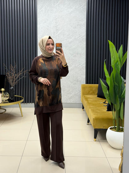 Bulue Angel 417 ipek kupra modal kumaş takım