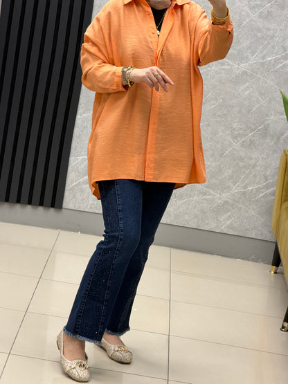 NUSS Akdeniz gömlek oversize standart beden 26k3001