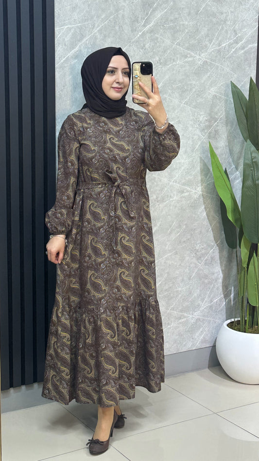 Armine trend etnik desen elbise