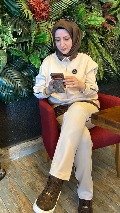 Endiva modal kumaş jakarlı takım