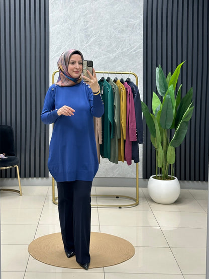 Soğuk iplik merserize tunik