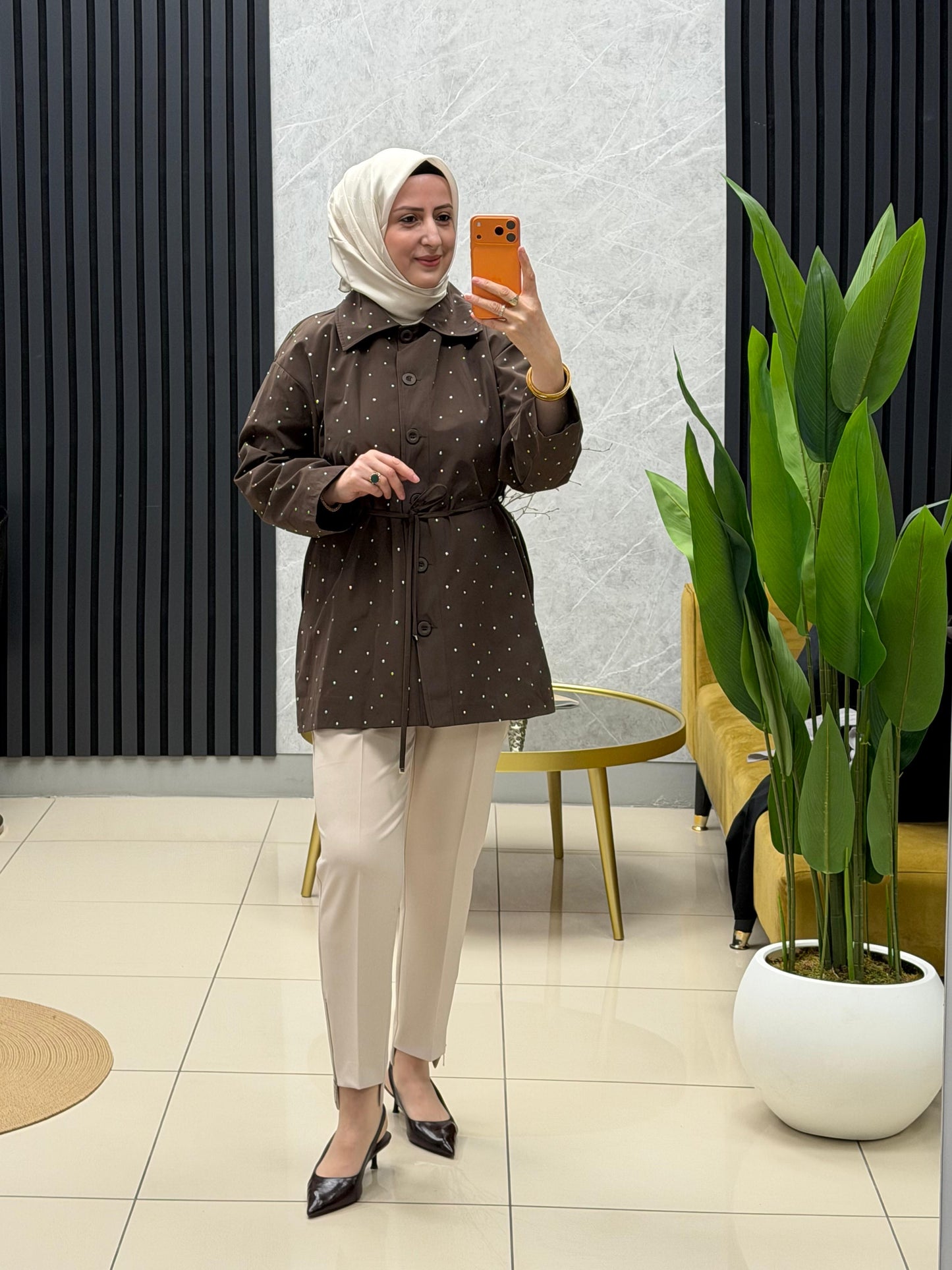 Aynaz serpma taşlı iç astarlı ceket/gömlek  140251