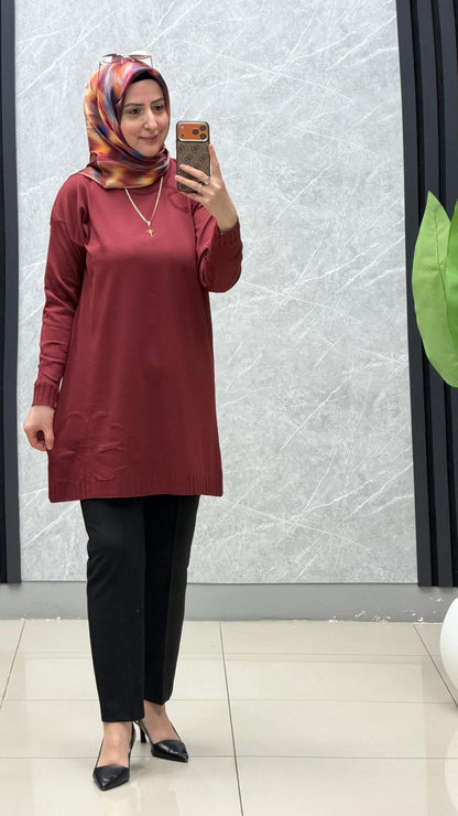 Tuğra Soğuk İplik Merserize Tunik / Ürün Kodu: 180
