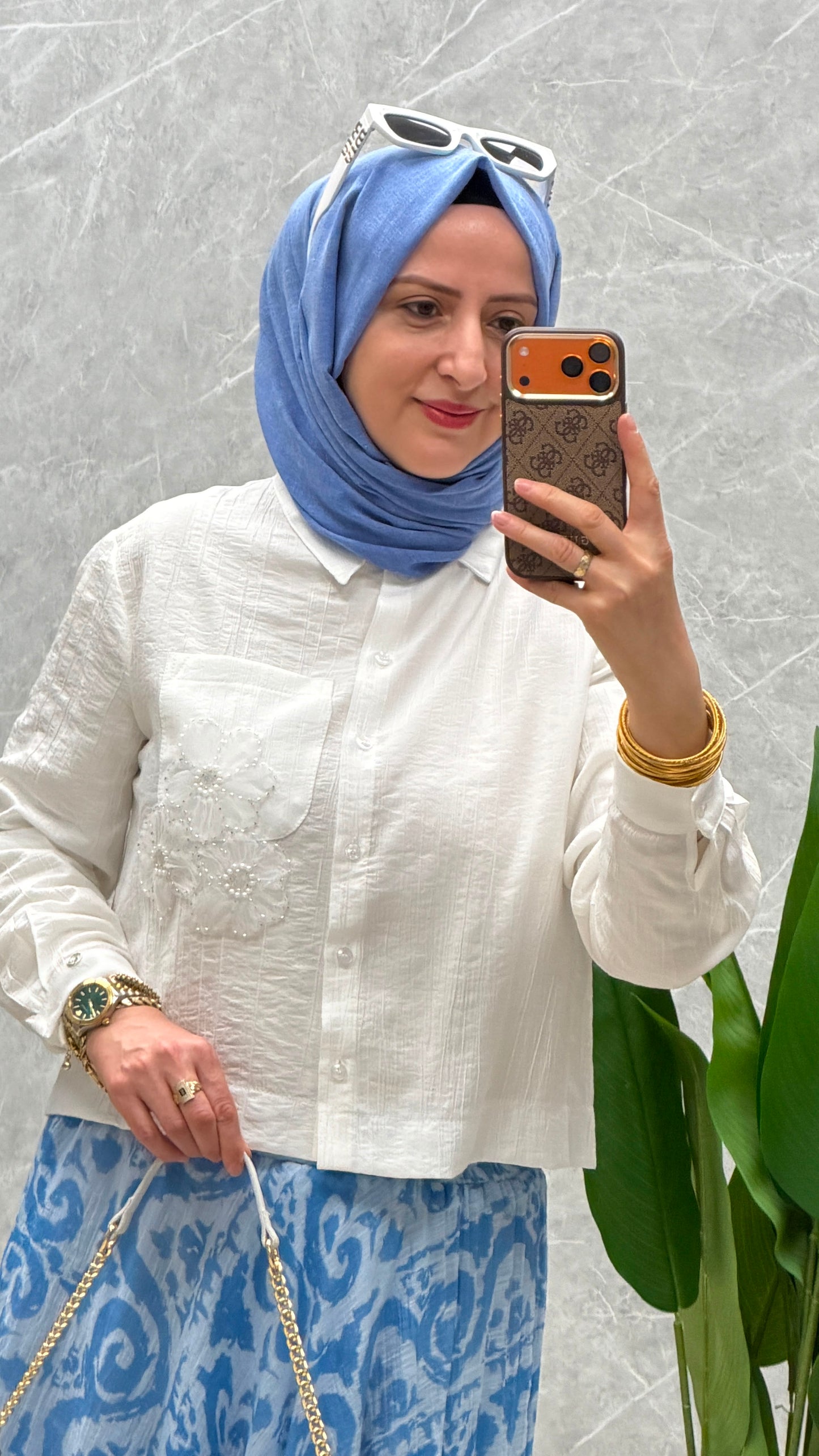 Armine Trend Gömlek Çiçek Aplikeli Etekli Takım kod: 26YT6160