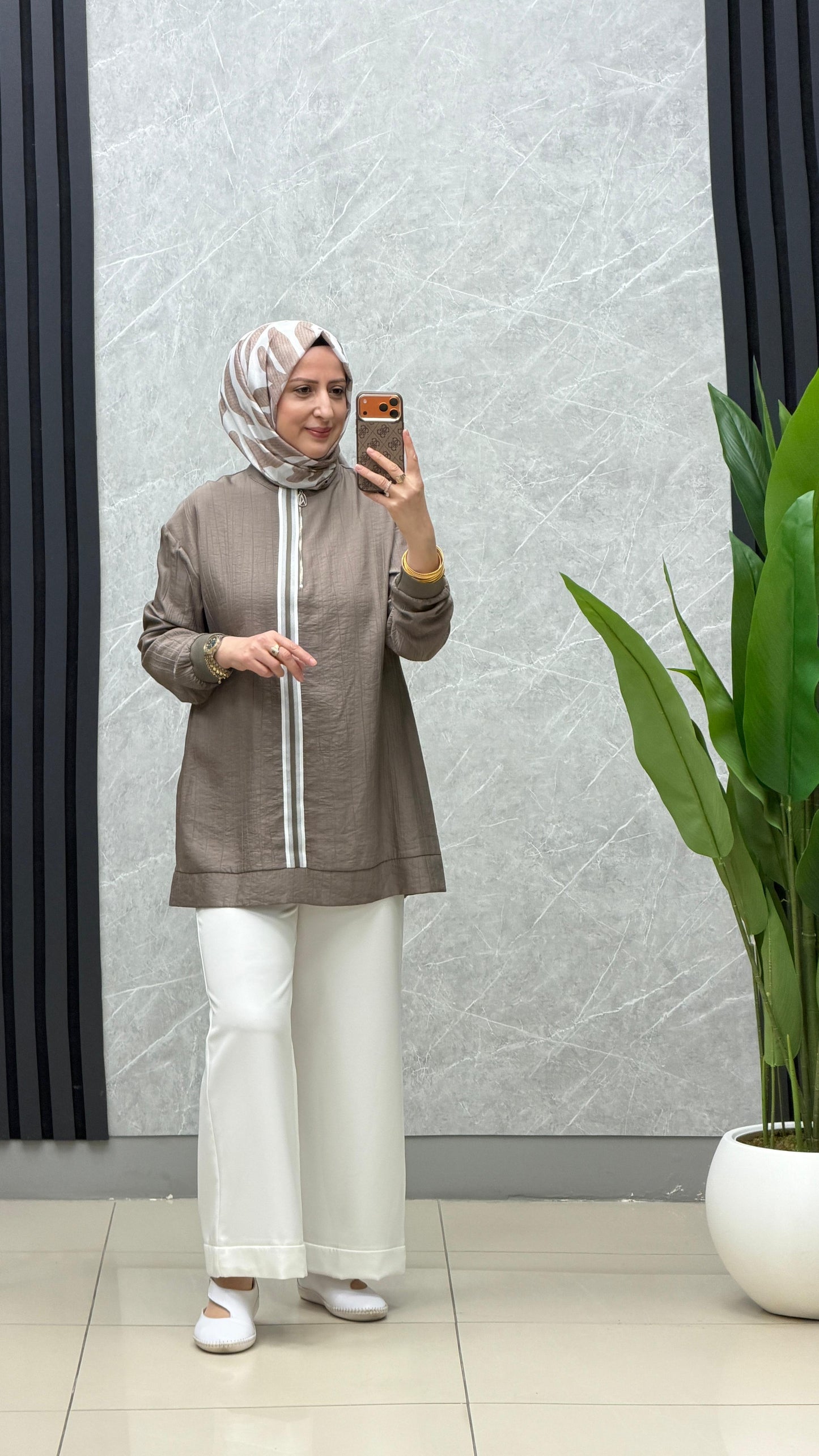 Armine Trend gofre kumaş tunik kod:26yt466