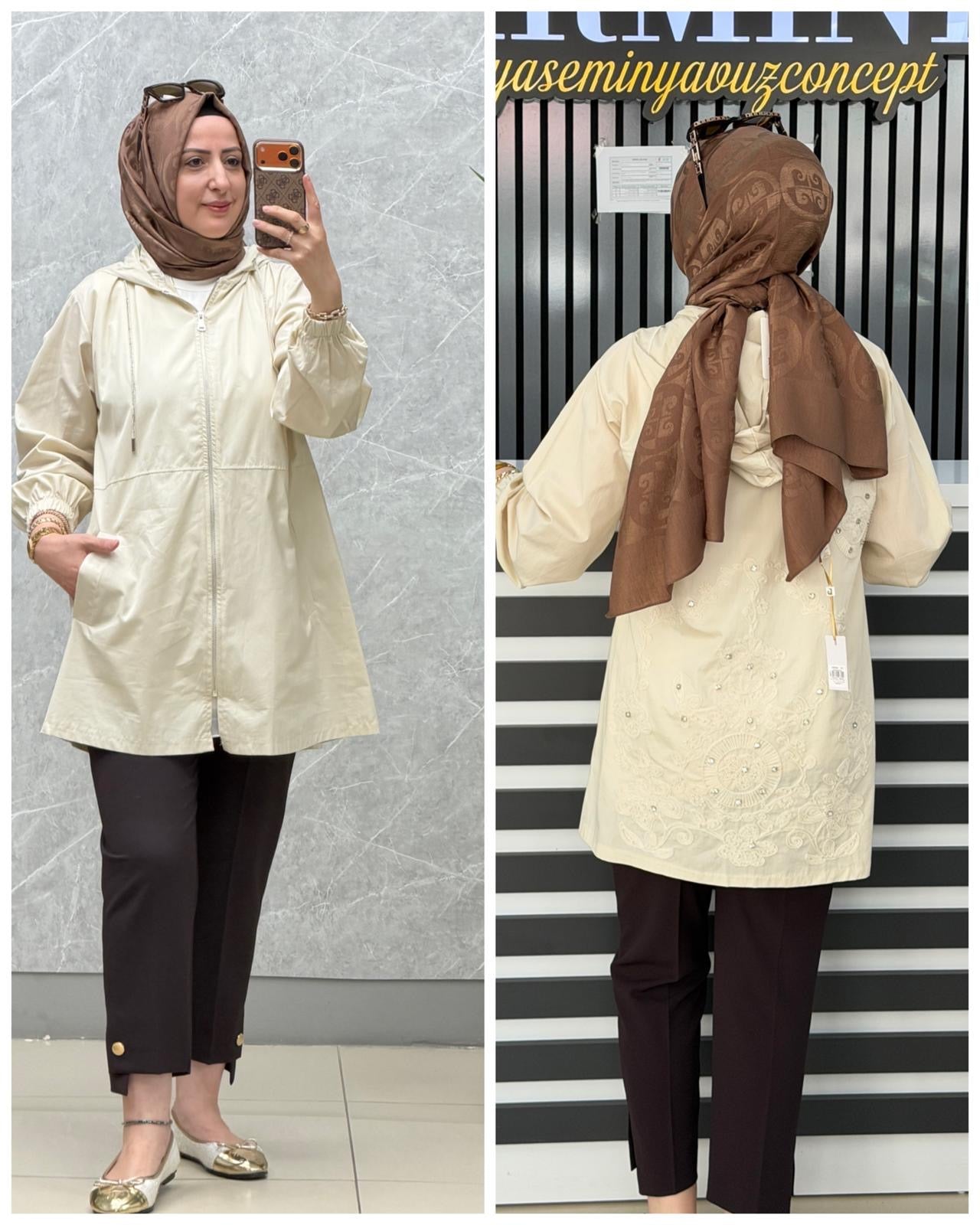 Mila Sırt İşleme Detay Ceket / Kap