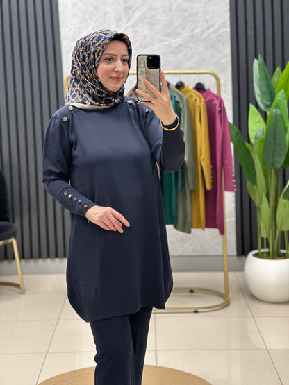 Soğuk iplik merserize tunik