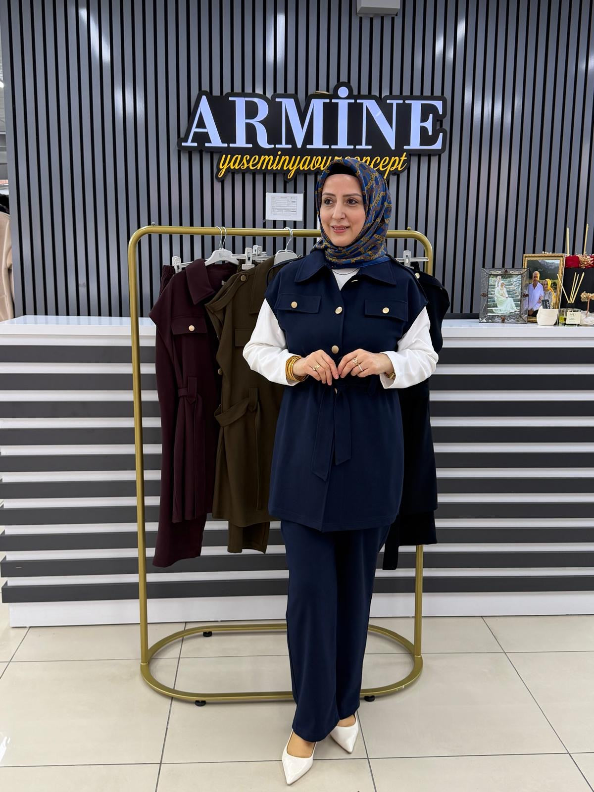 Kado Yelekli takım düğmeli Kuşaklı  257119