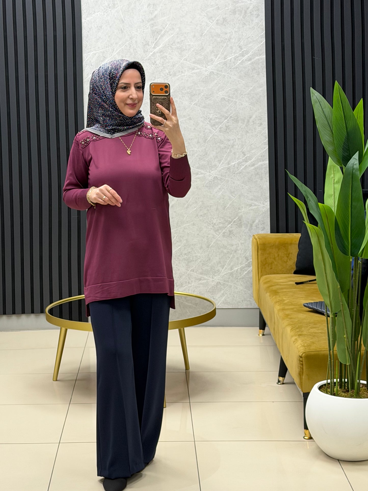 Soguk iplik merserize tunik plt32