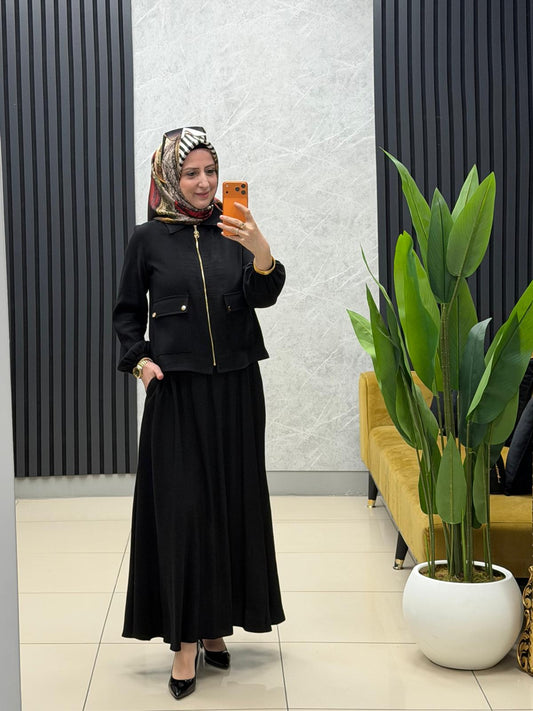 Armine trend fermuarlı etekli takim 26YT621