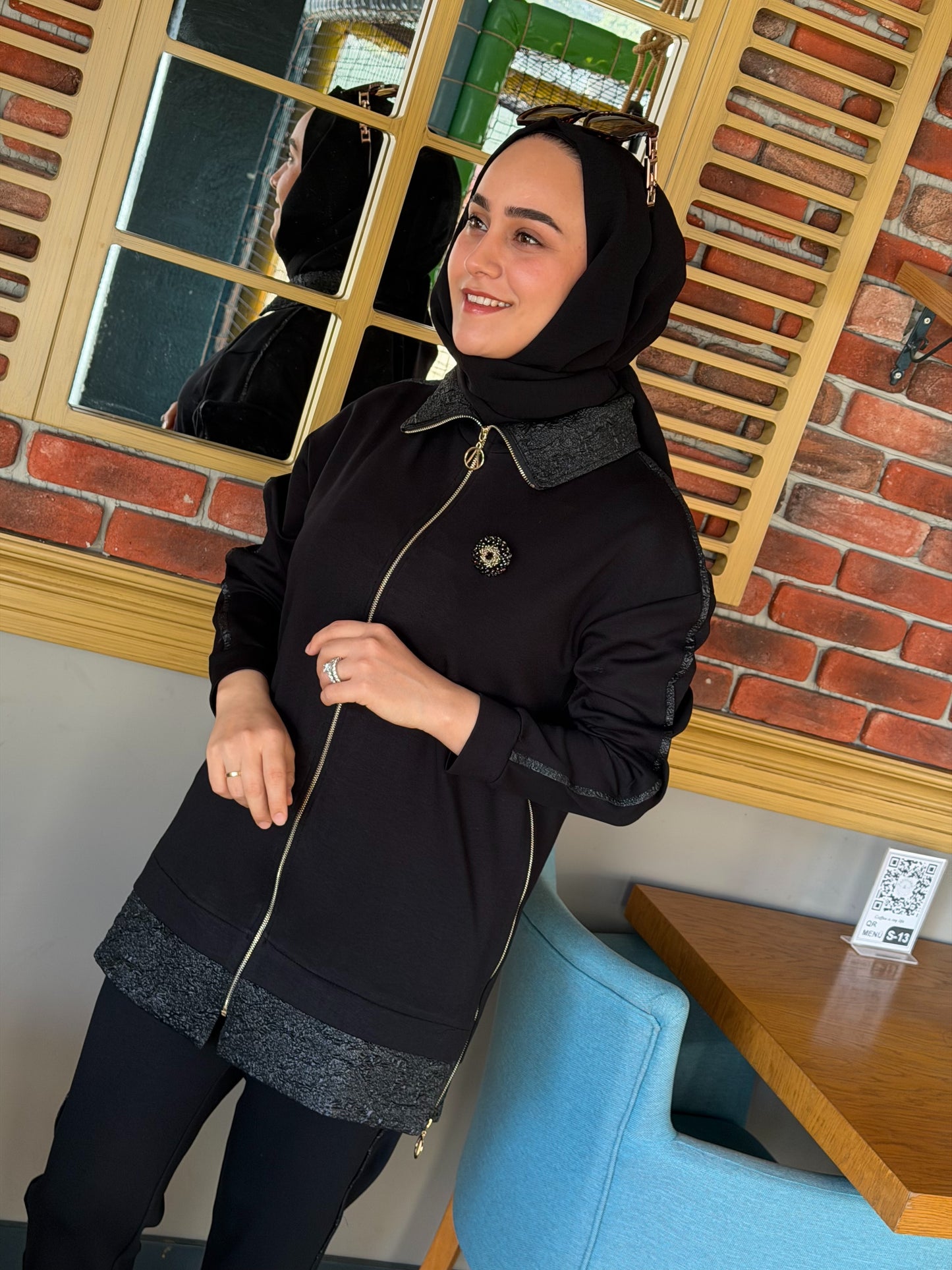 Endiva modal kumaş jakarlı takım