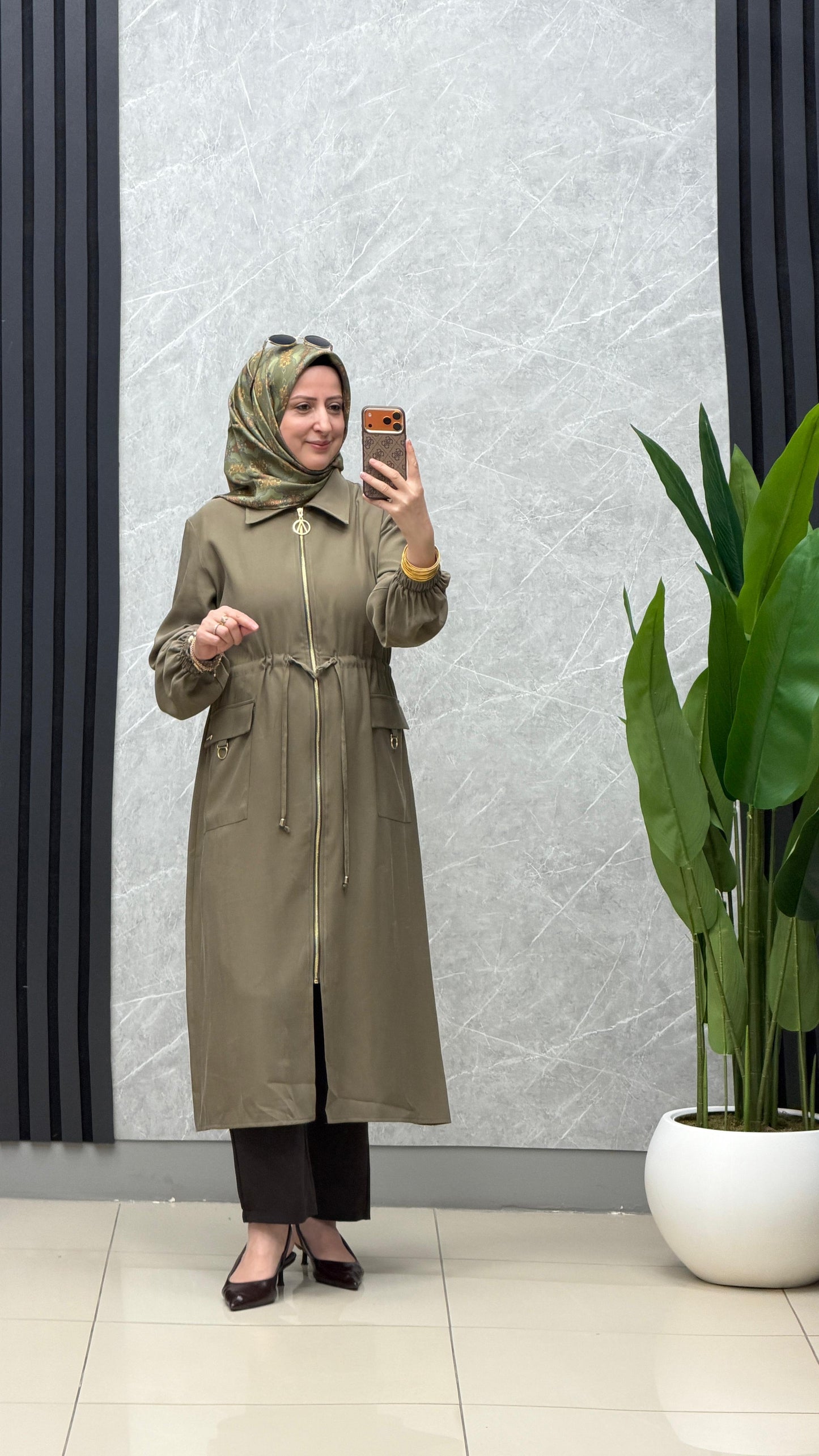 Ayşe Akay Venüs tensel kupra kumaş fermuarlı kap kod:5104