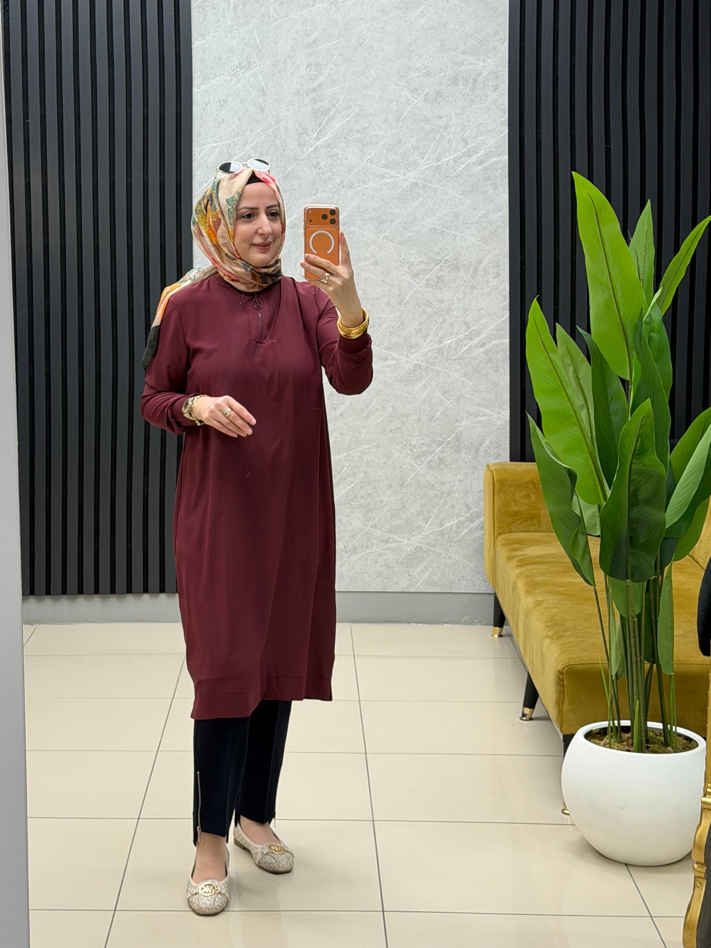 Armine trend ipek krep fermuarlı tunik kod:26YT445