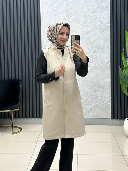 Kapitone kısa boy yelek 🥰