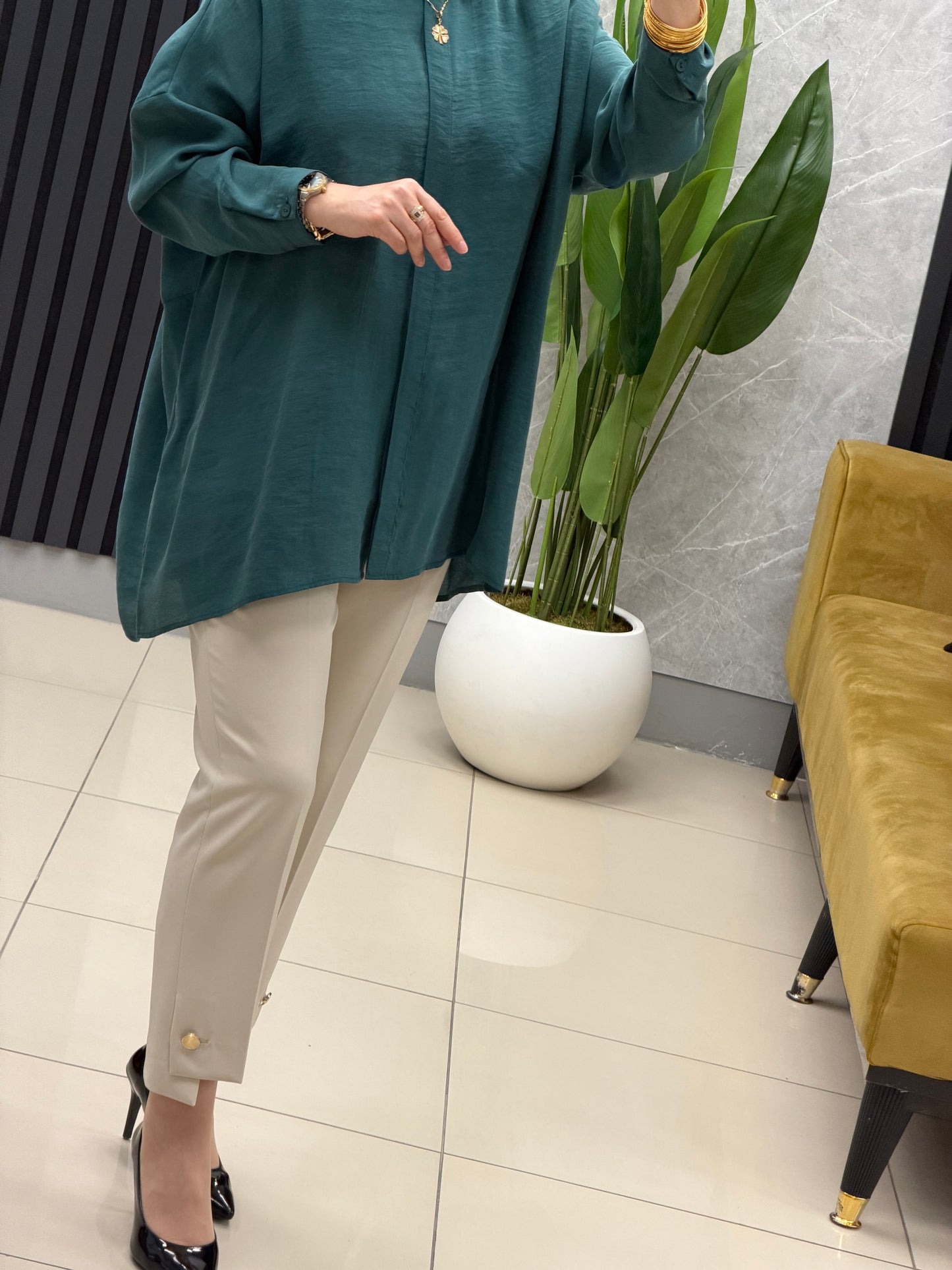 NUSS Akdeniz gömlek oversize standart beden 26k3001