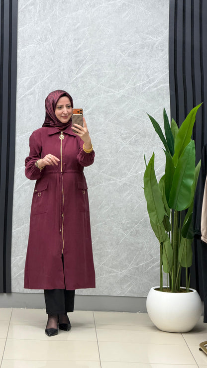 Ayşe Akay Venüs tensel kupra kumaş fermuarlı kap kod:5104