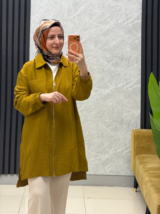 Armine trend fermuarlı cepli kabartmalı tunik
Kod: 26yt460