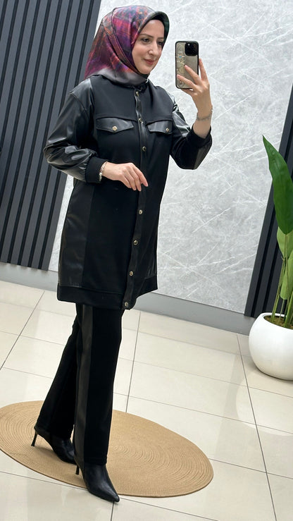 Endiva deri detaylı takım 25126