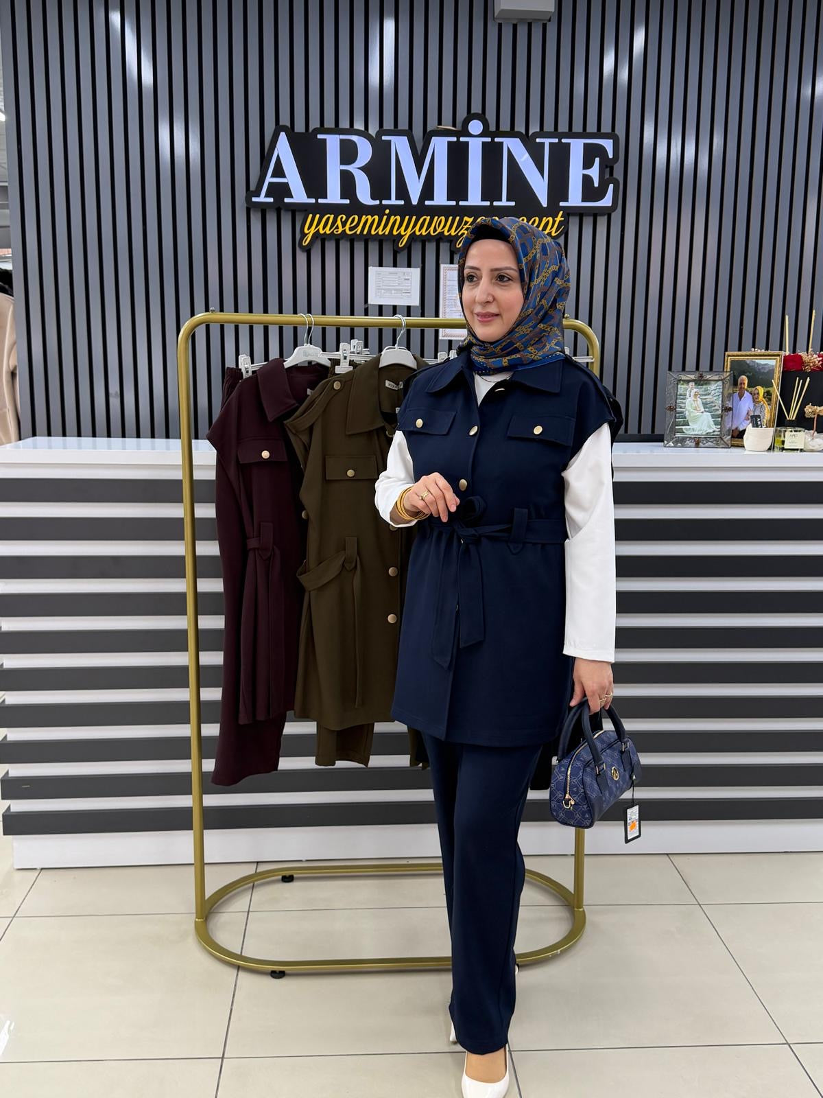 Kado Yelekli takım düğmeli Kuşaklı  257119