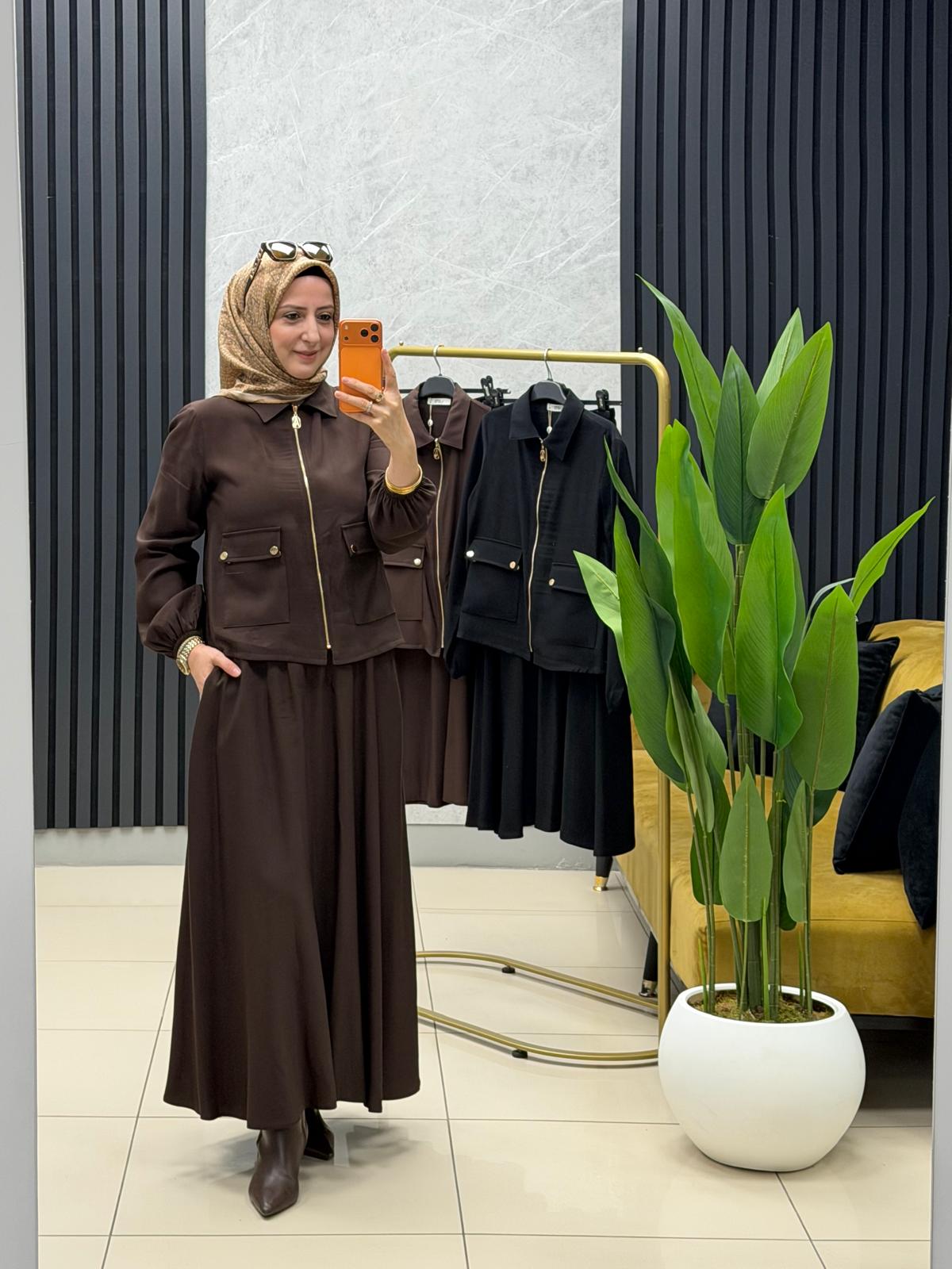 Armine trend fermuarlı etekli takim 26YT621