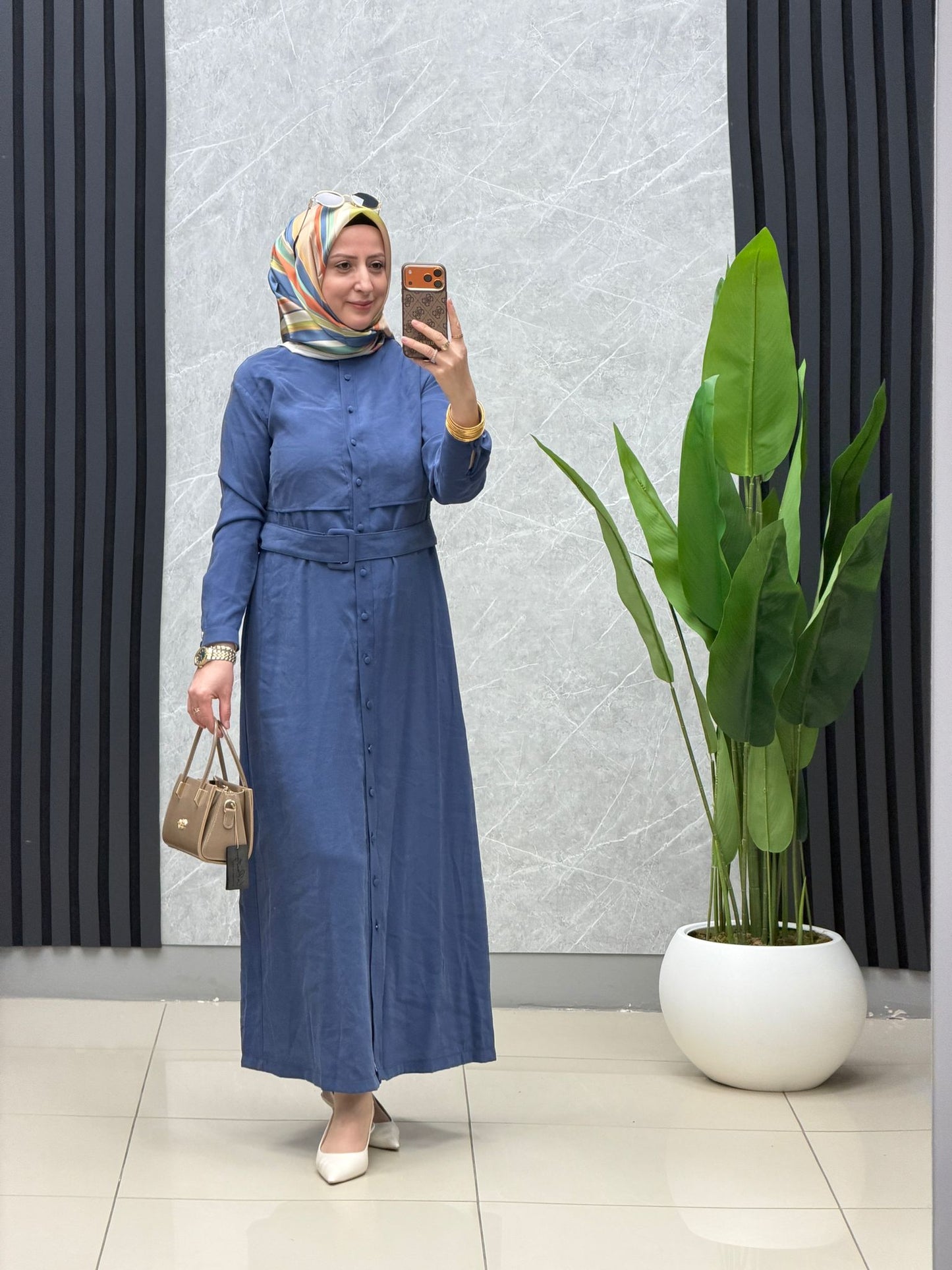Armine Trend cepken detaylı kemerli elbise kod: 26YT909