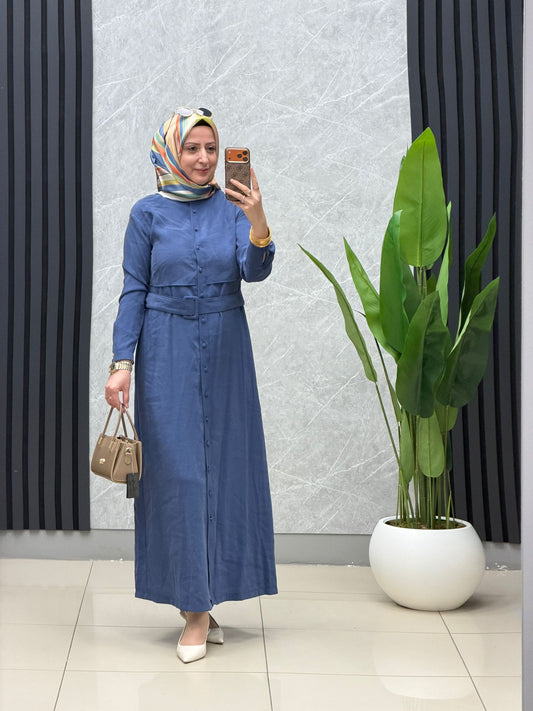 Armine Trend cepken detaylı kemerli elbise kod: 26YT909