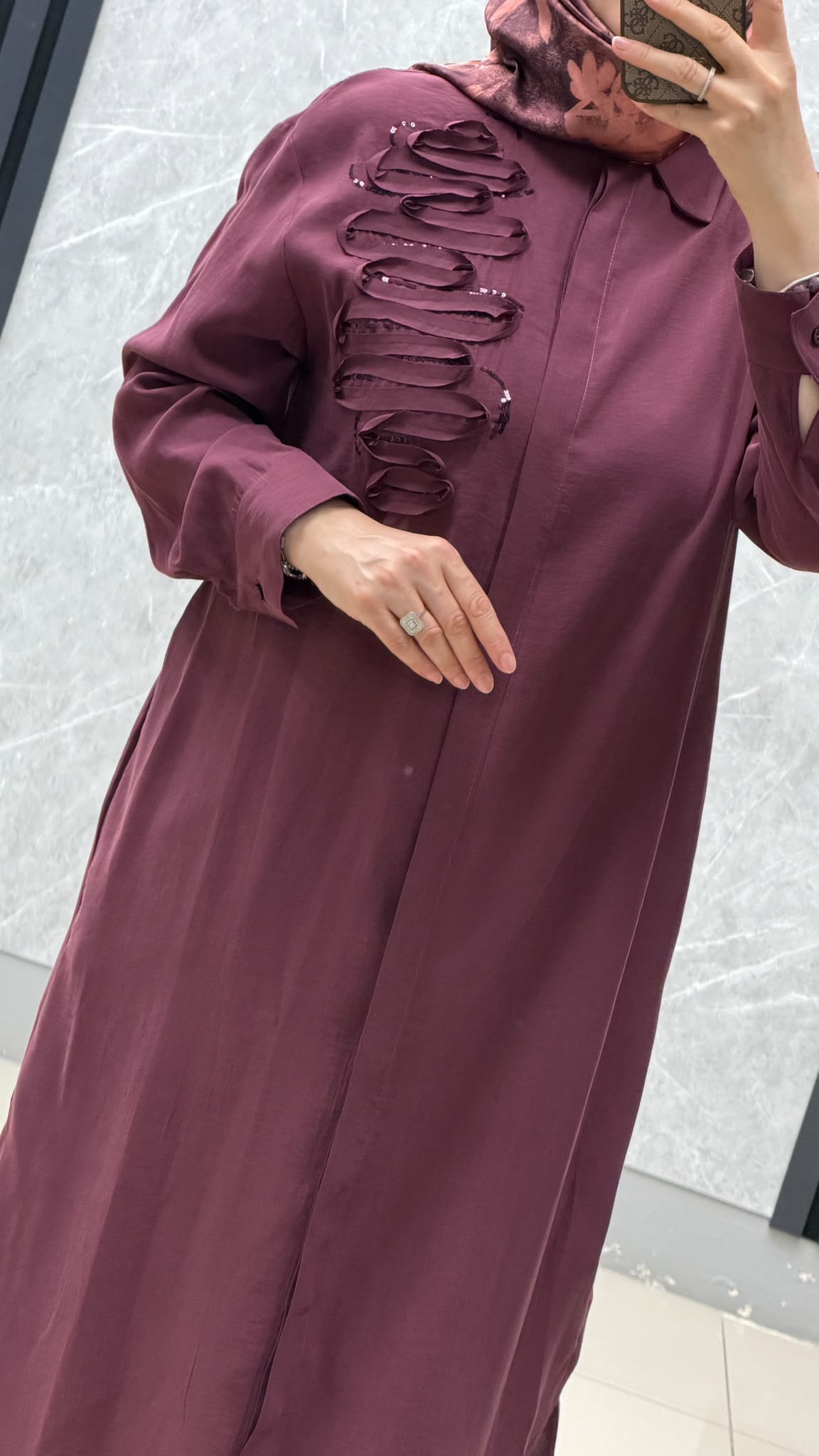 Armine Trend İşleme Detay Uzun Boy Tunik / Ürün Boy : 26YT417