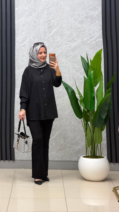 Kado Oversize Rahat Kalıp Gömlek kod:262244
