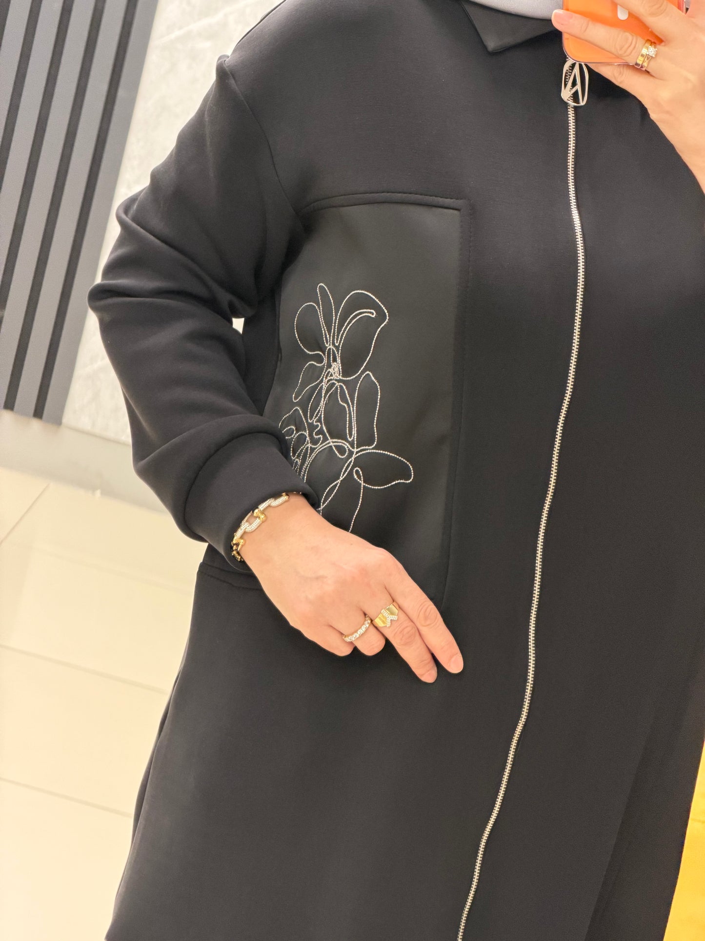 Armine trend yaka saten göğüs işlemeli Oysho takım