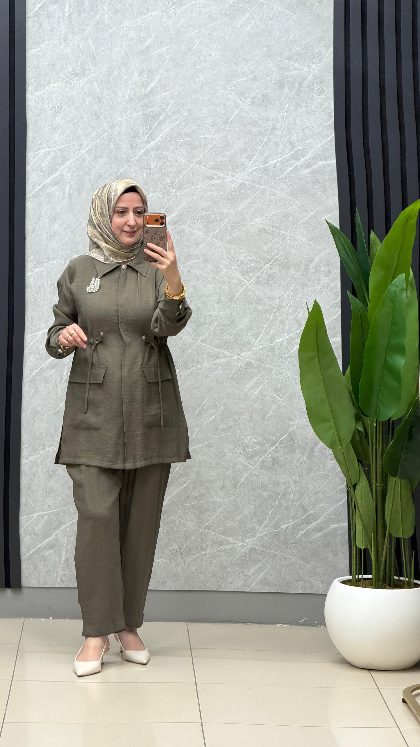 Armine Trend viskon kumaş pantolonlu takım kod: 26YTD6115