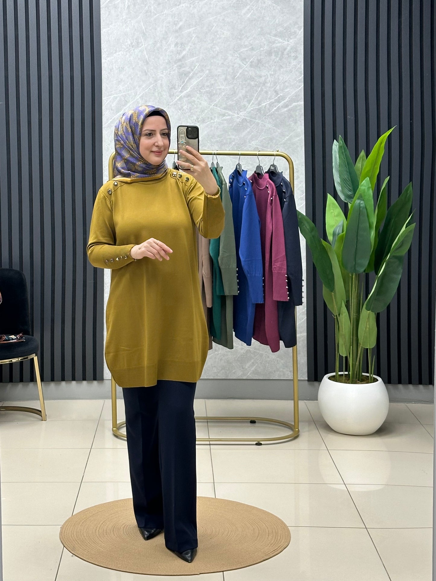 Soğuk iplik merserize tunik