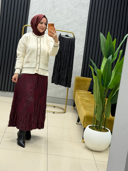 Armine deri kraş etek 25KT114