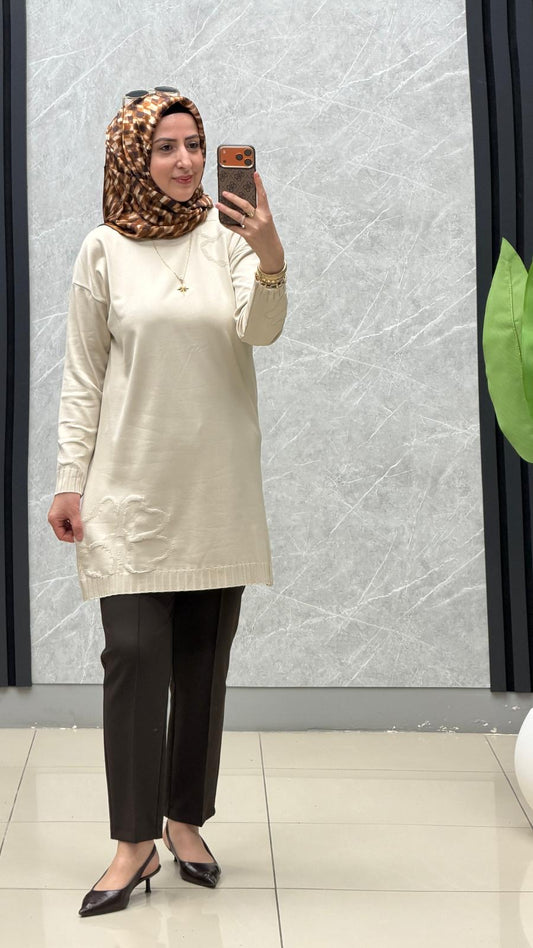 Tuğra Soğuk İplik Merserize Tunik / Ürün Kodu: 180