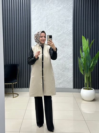 Kapitone kısa boy yelek 🥰