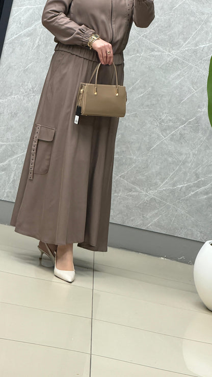 Armine Trend zımba detay mini ceketli takım kod:26YT6166