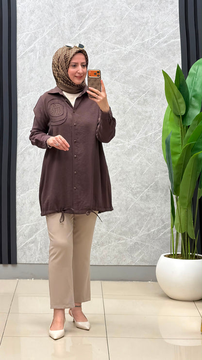 Kado Taş Detay Gömlek / Ürün Kodu : 263476